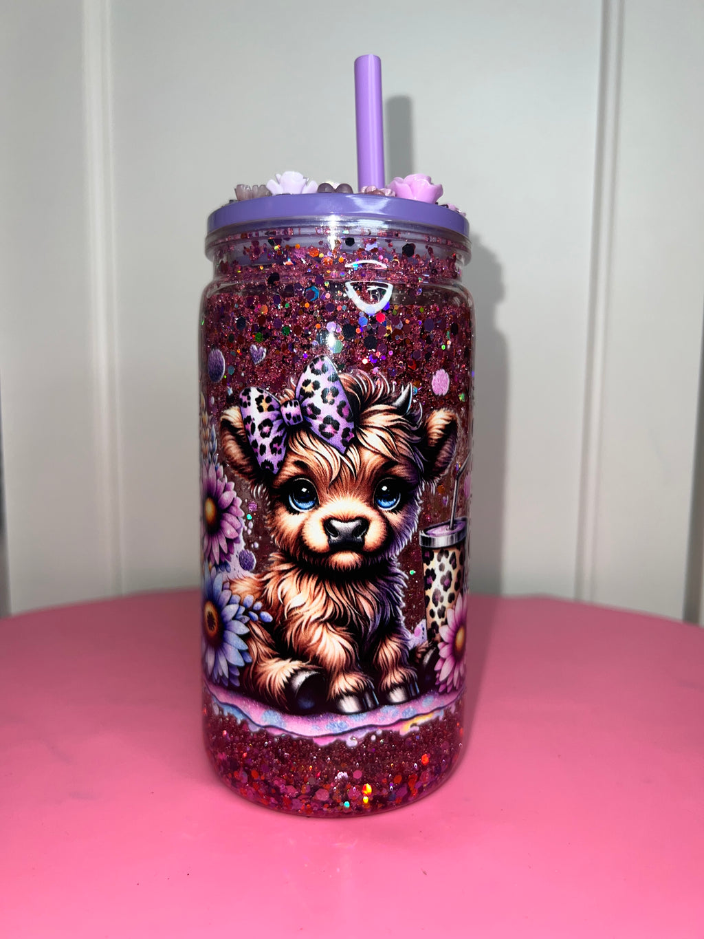 Pre-Made Snowglobe Tumblers — Sparkly, Fun & Ready to Sip 💖