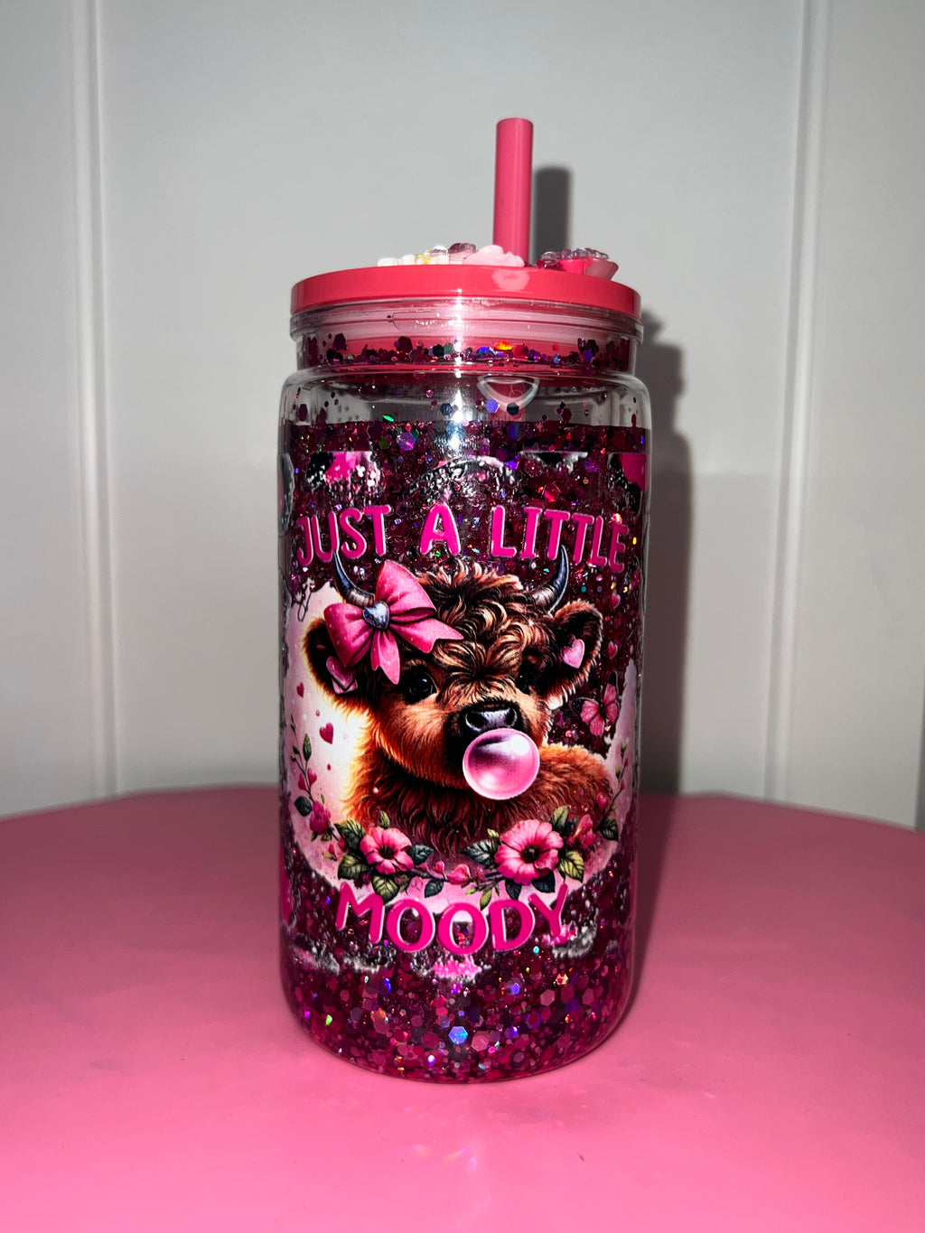 Pre-Made Snowglobe Tumblers — Sparkly, Fun & Ready to Sip 💖