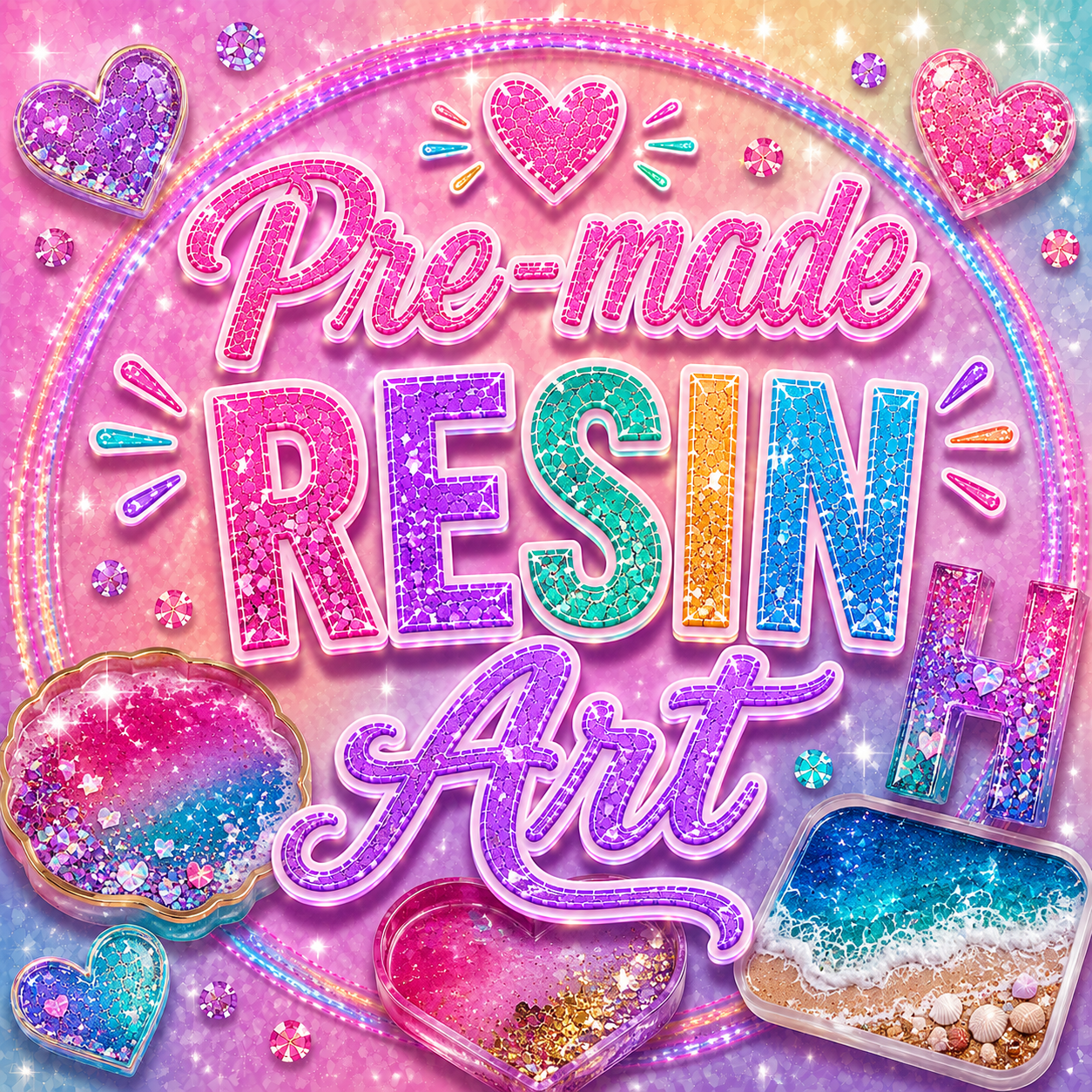 Pre-Made and Custom Resin Art✨