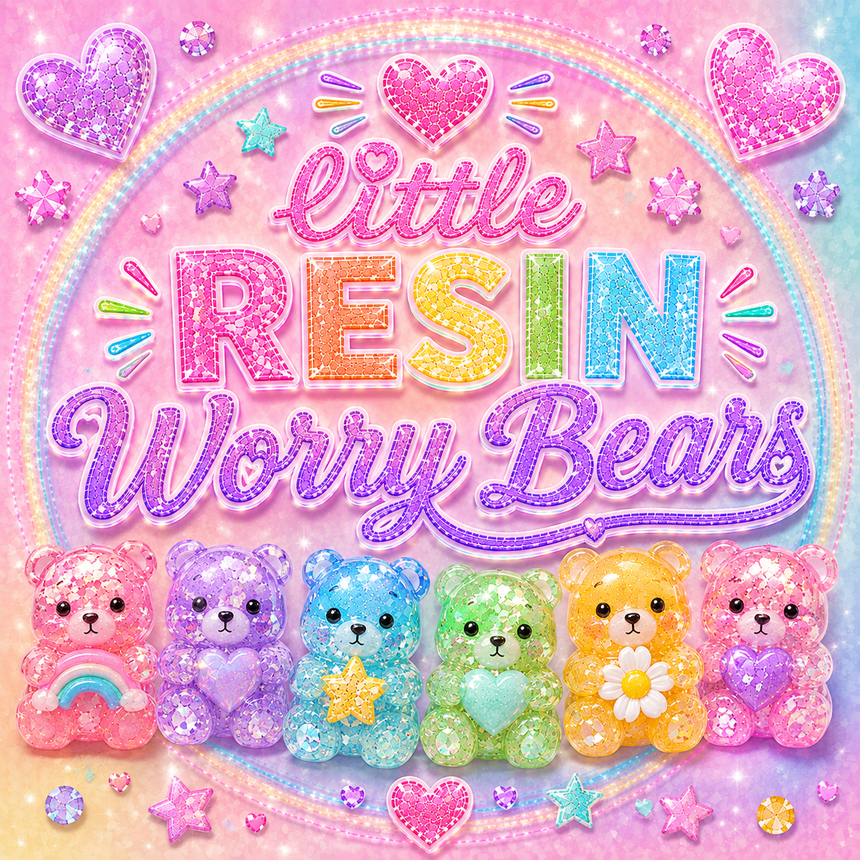 Little Resin Worry Bears🧸