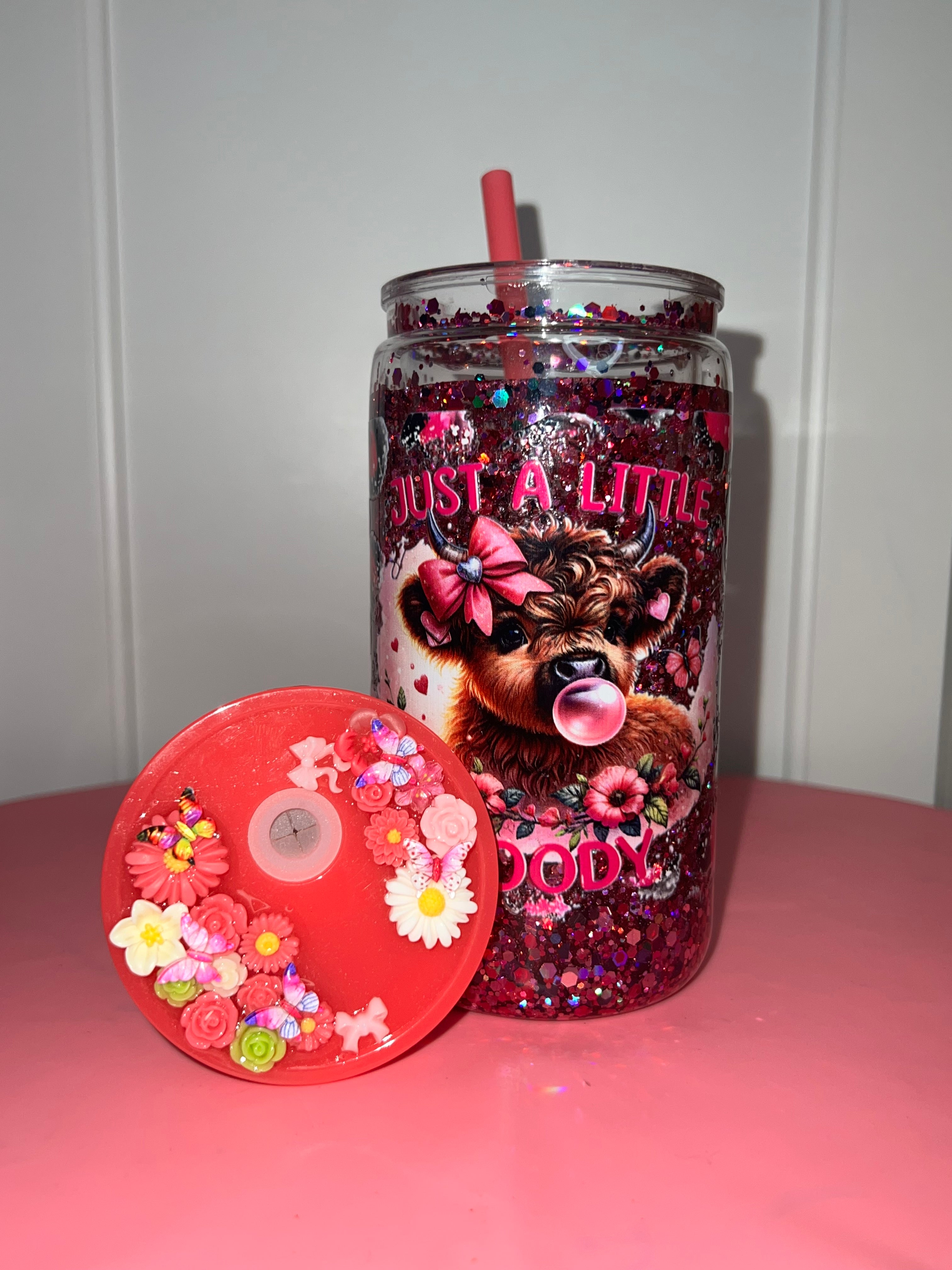 Pre-Made Snowglobe Tumblers — Sparkly, Fun & Ready to Sip 💖