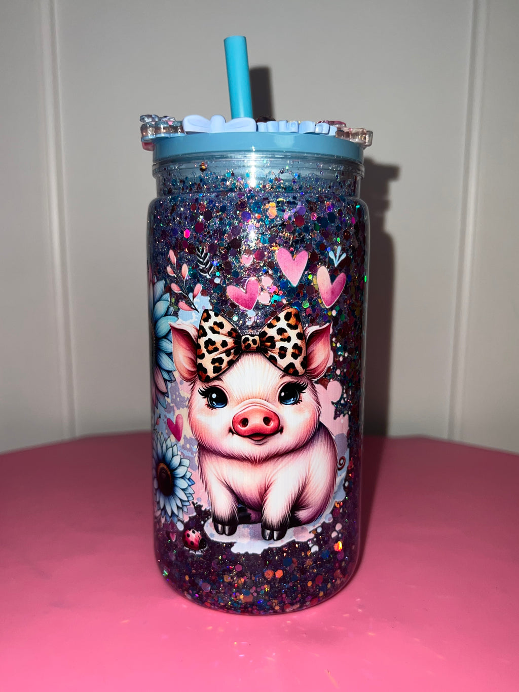 Pre-Made Snowglobe Tumblers — Sparkly, Fun & Ready to Sip 💖